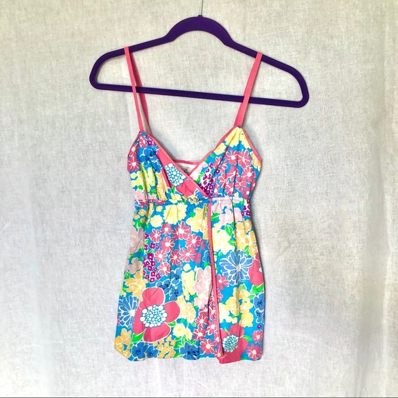 Lilly Pulitzer Floral Tank Top Size 0 - Picture 3 of 10